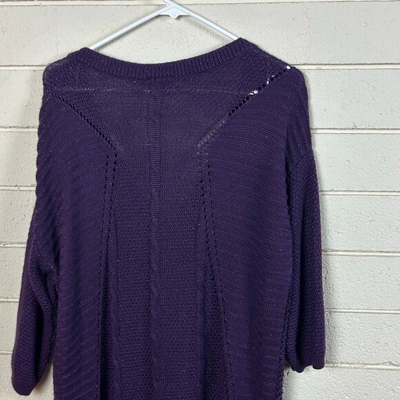 Torrid Purple V Neck Glitter Sweater size 2 - Picture 4 of 8
